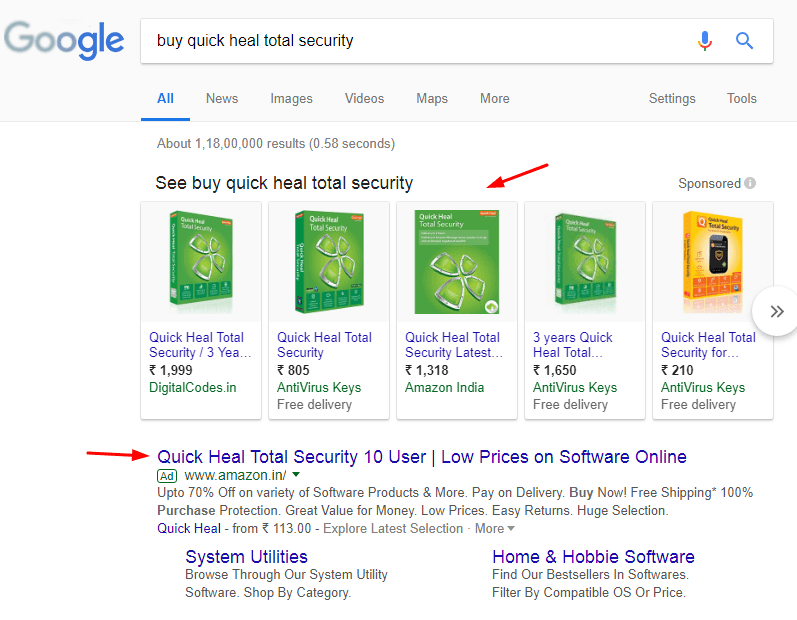 google-advertising-search-results